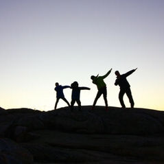 silhouettes of family